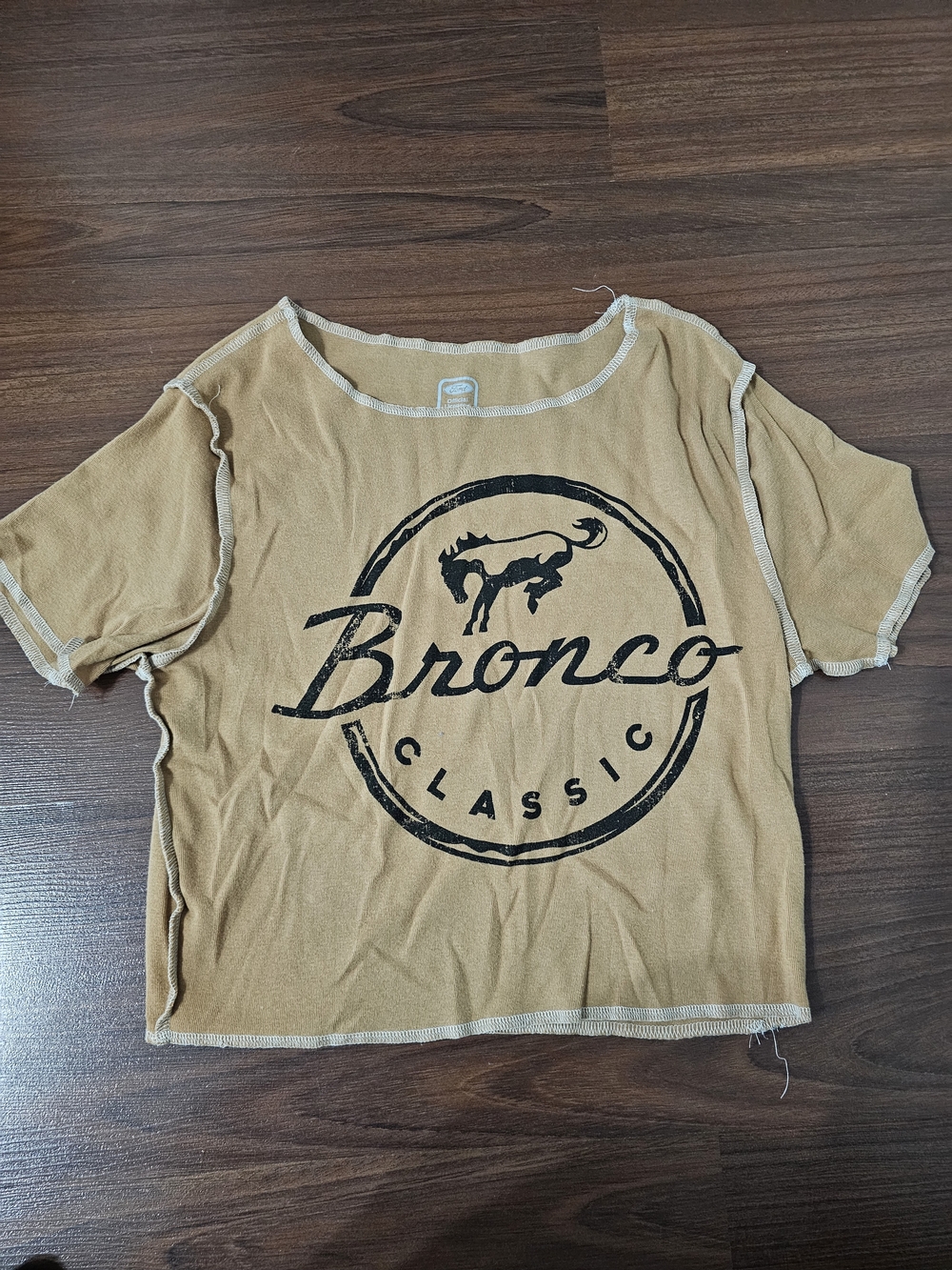 Ford Tan Bronco Classic Cropped Tee